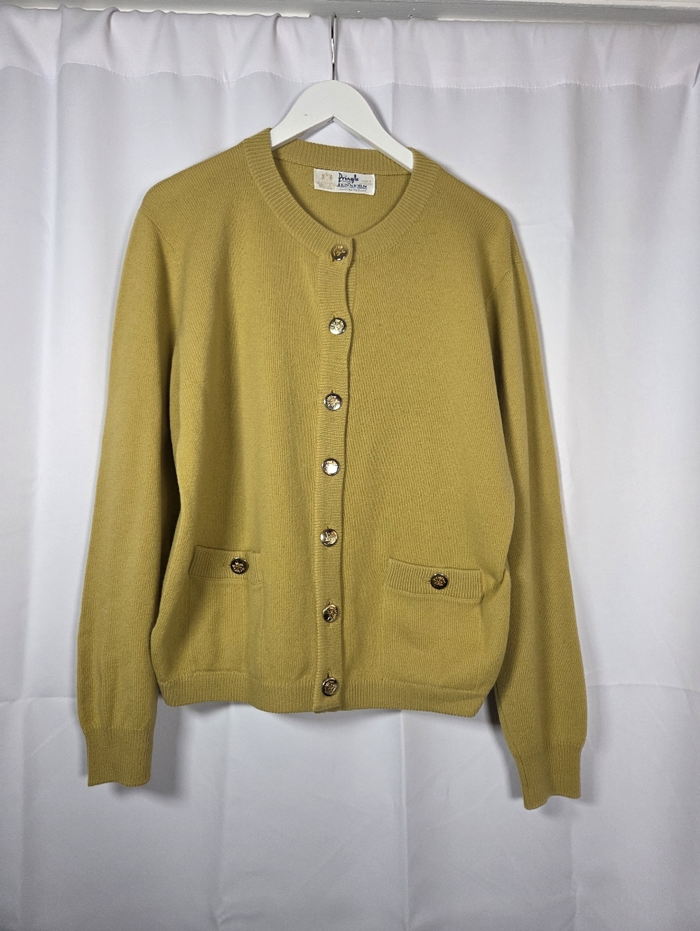 Vintage Pringle of Scotland Jenners Lambswool Cardigan Sweater Women's 44 L/XL